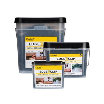 Fasten your decking quicker than ever with the CAMO EDGEX® Clip; available in packs of 90, 450, and 900.