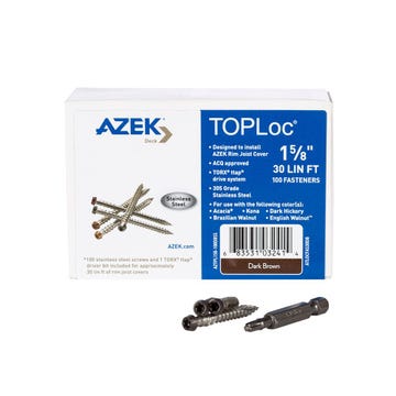 TOPLoc® Fascia Fastening System For TimberTech Advanced PVC Decking - Brown - Packaging